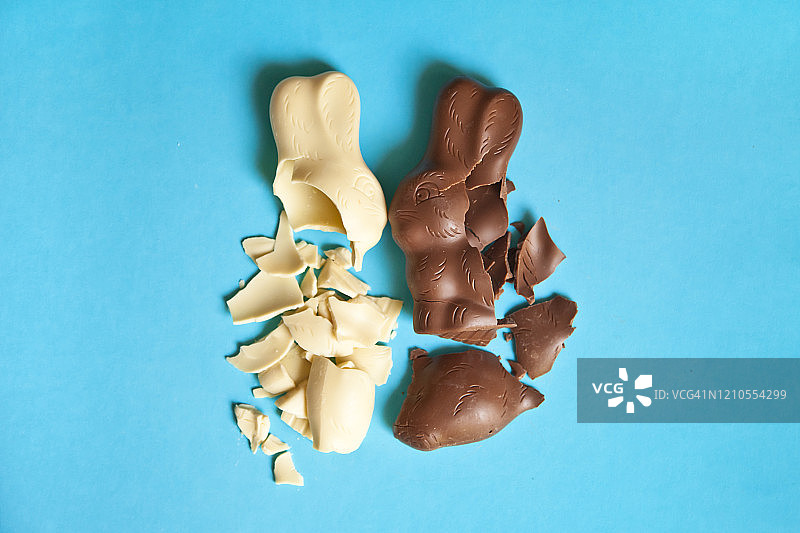 碎巧克力兔子图片素材