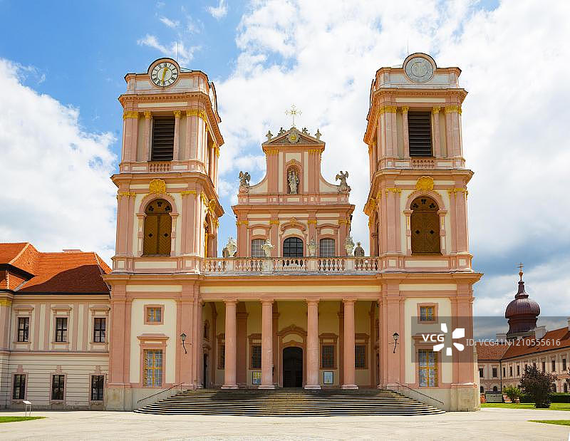 Collegiate教堂，本笃会修道院，格特魏格修道院，瓦豪，下奥地利州，奥地利图片素材