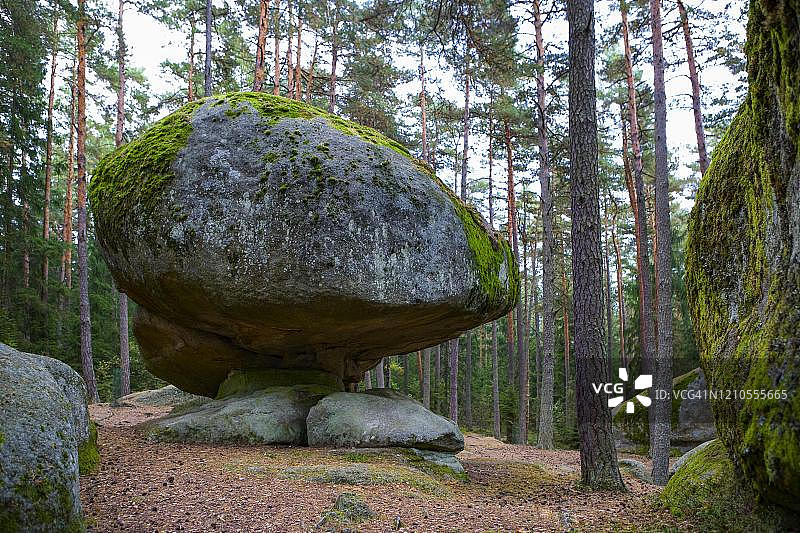 花岗岩石,Blockheide-Gmuend自然公园,Gmuend,Waldviertel,下奥地利州,奥地利图片素材