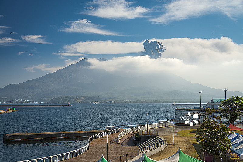 鹿儿岛的樱岛山图片素材