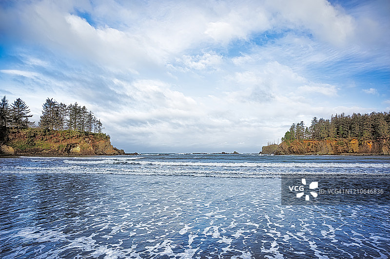 海湾冲浪日落图片素材