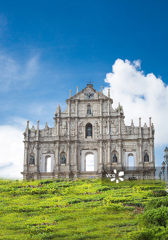 晴天下的圣保罗教堂遗址图片素材