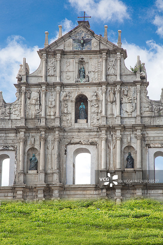 晴天下的圣保罗教堂遗址图片素材