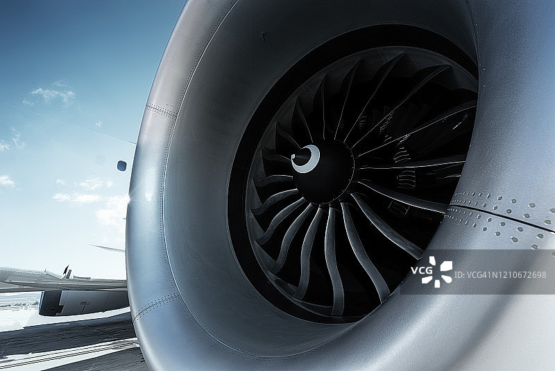 巨型涡轮喷气发动机图片素材