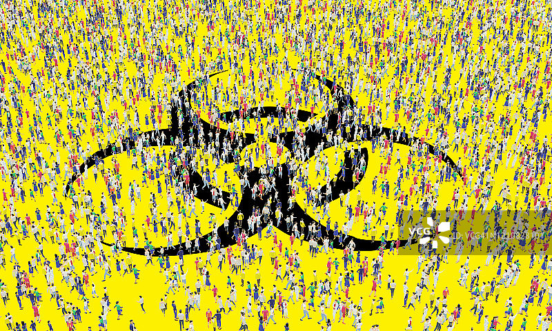 人群中传播病毒的生物危害风险图片素材