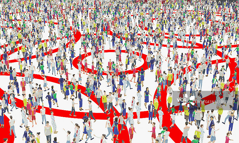 人群聚集，有疾病传播风险图片素材