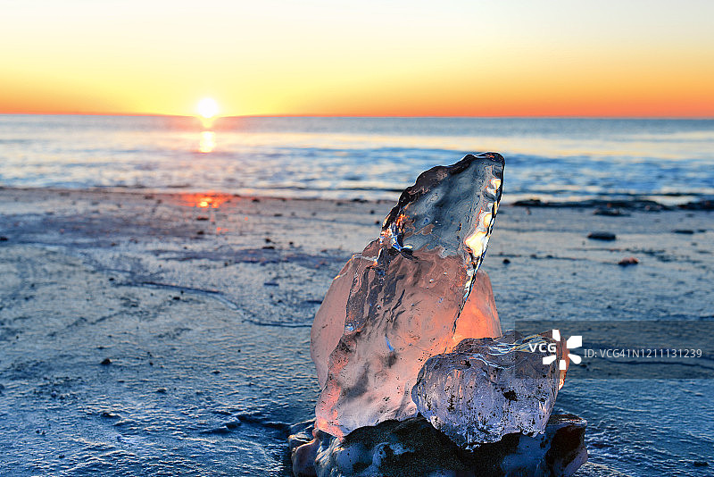 冰雪海滩图片素材