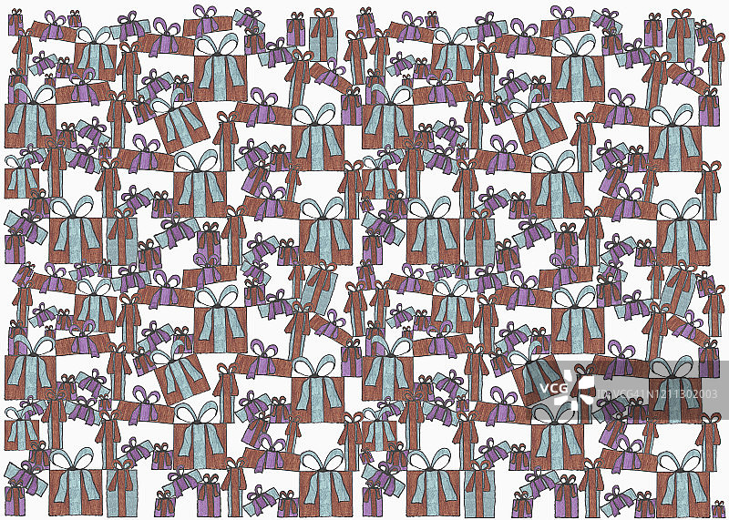 白色背景上的堆叠礼物插画图片素材