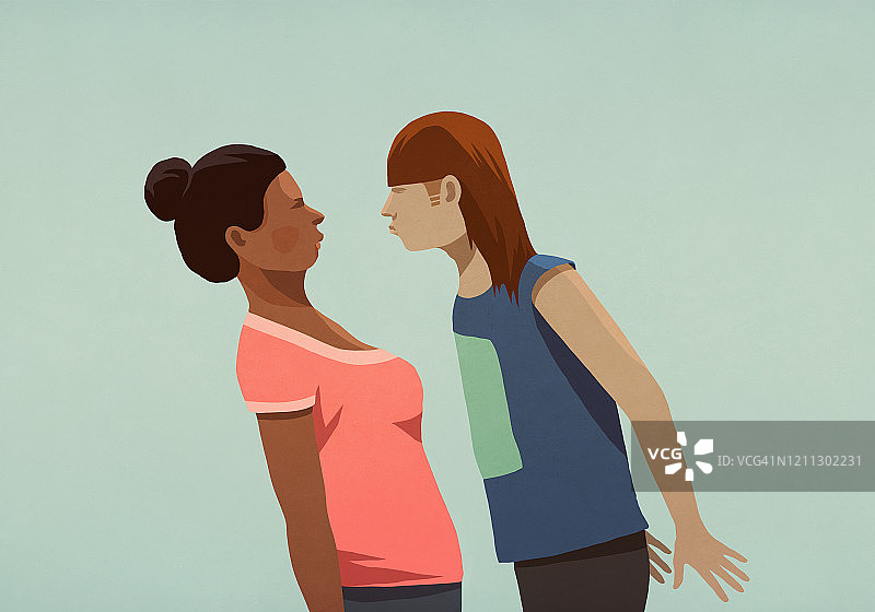 愤怒的男人威胁女人图片素材