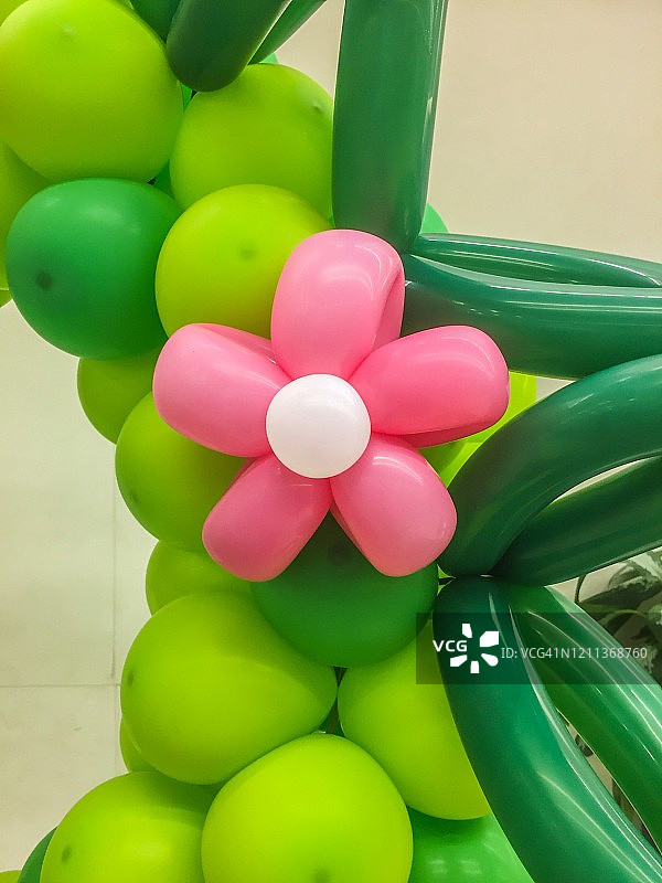 氦气球花朵图片素材