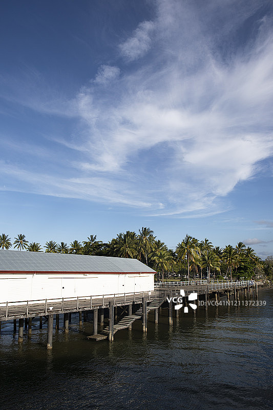 道格拉斯港，从水上拍摄的道格拉斯码头图片素材