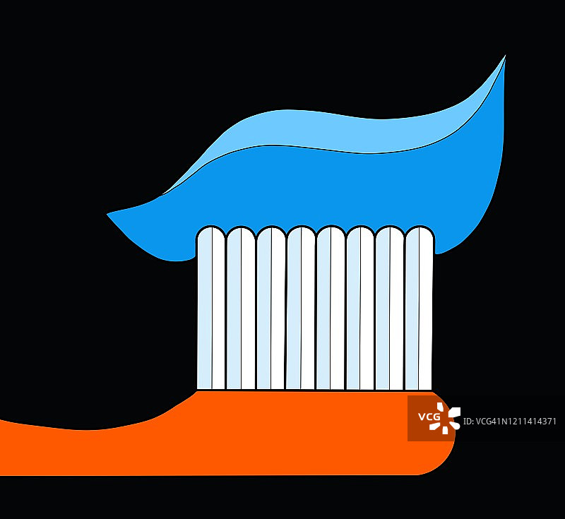 牙刷和牙膏图标图片素材