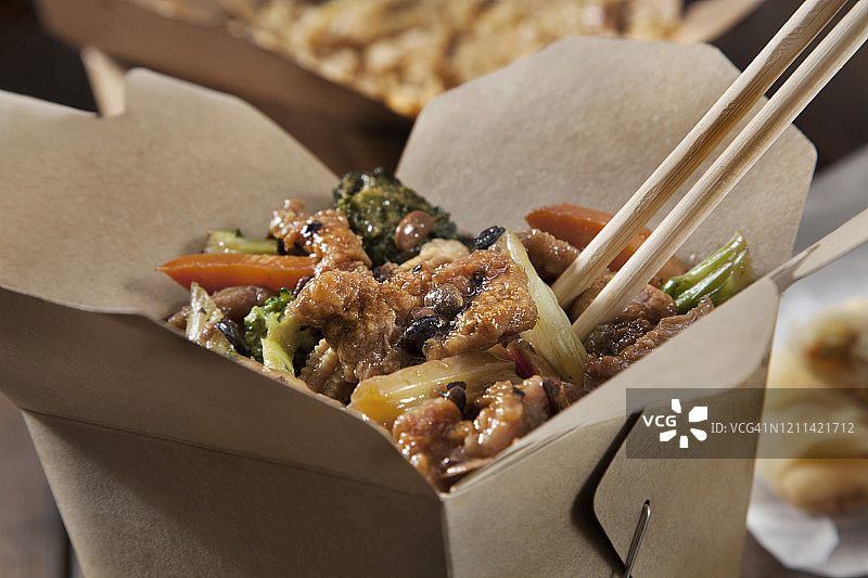 豉椒牛肉炒饭图片素材