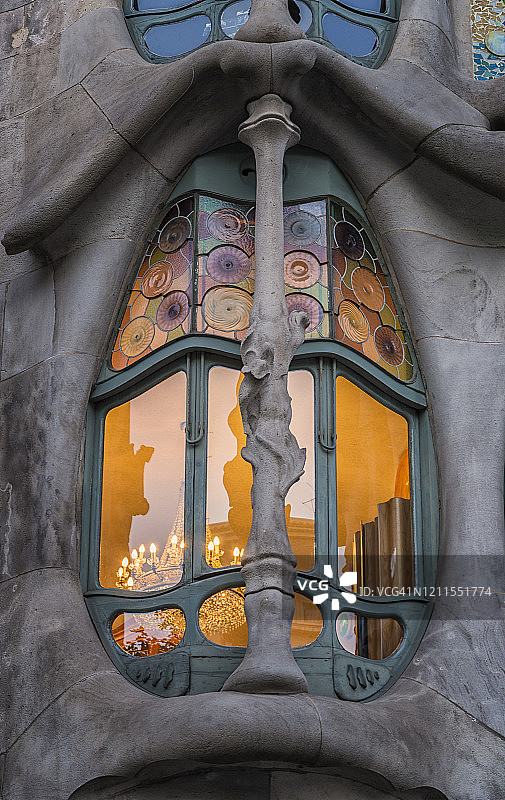 西班牙巴塞罗那巴特罗公寓外墙细节图片素材