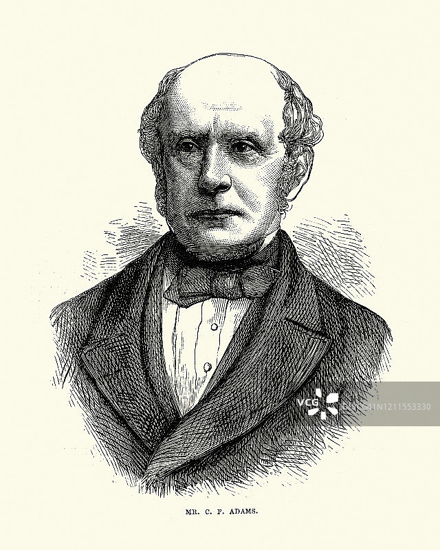 查尔斯·弗朗西斯·亚当斯：美国作家、政治家和外交家图片素材