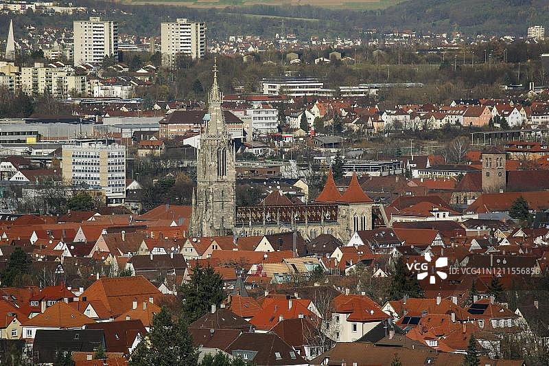 德国巴登-符腾堡州罗伊特林根圣玛丽教堂景观图片素材