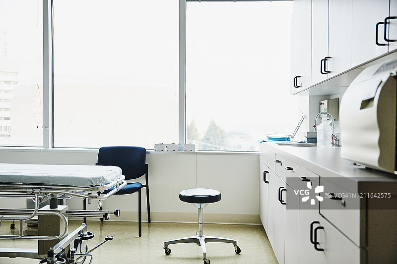 医院的空旷检查室图片素材