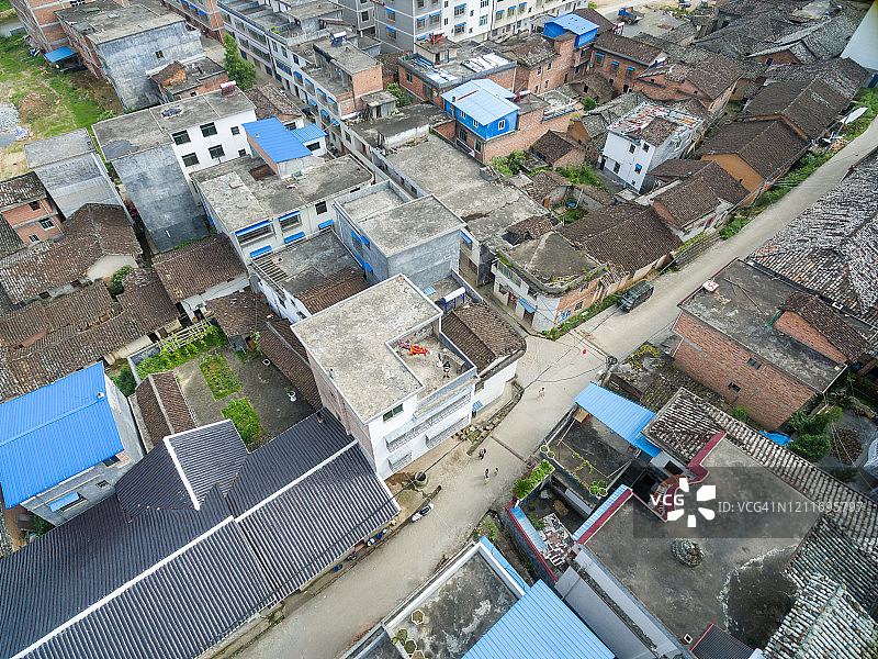 抚州市广昌县驿前村的航拍景色图片素材