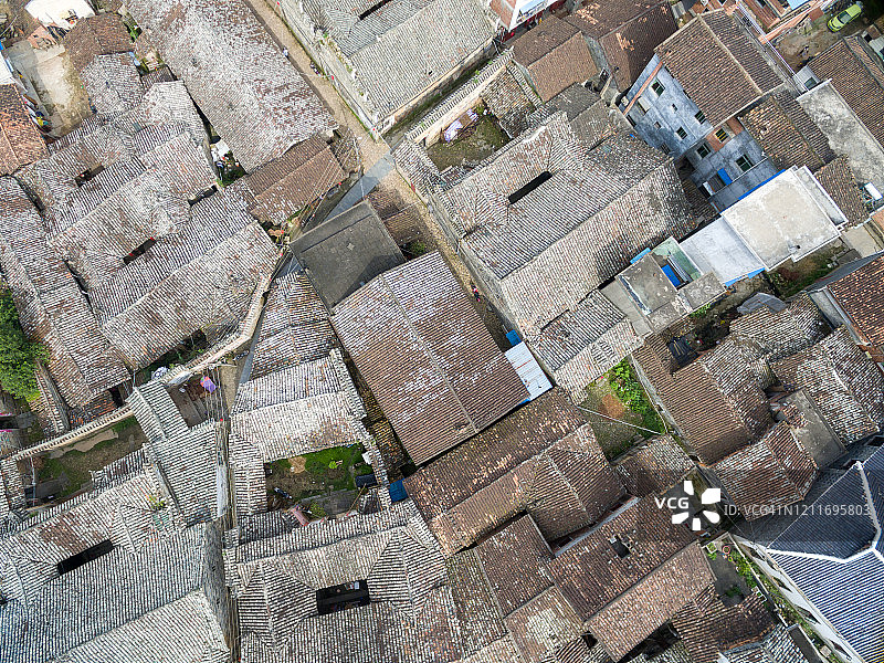 抚州市广昌县驿前村的航拍景色图片素材