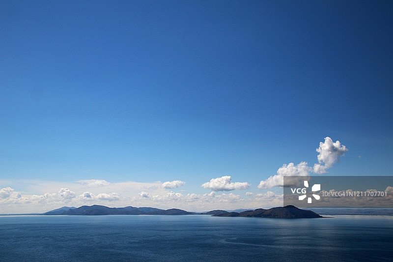 的的喀喀湖，玻利维亚，秘鲁图片素材