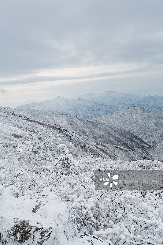 韩国茂朱德裕山雪景图片素材