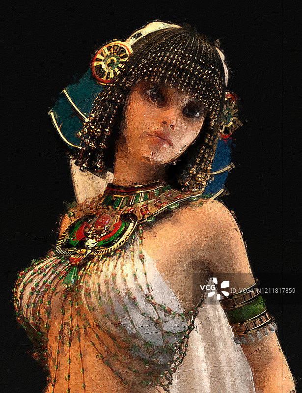 艺术3D插图的幻想女性图片素材