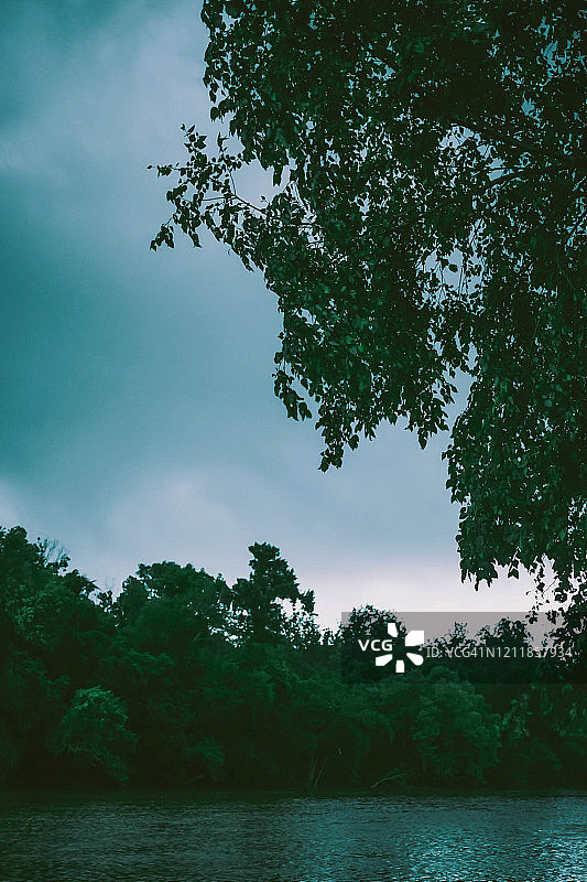 夜晚俯瞰拉帕汉诺克河图片素材