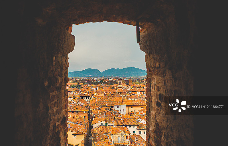 意大利托斯卡纳锡耶纳历史中心全景图片素材