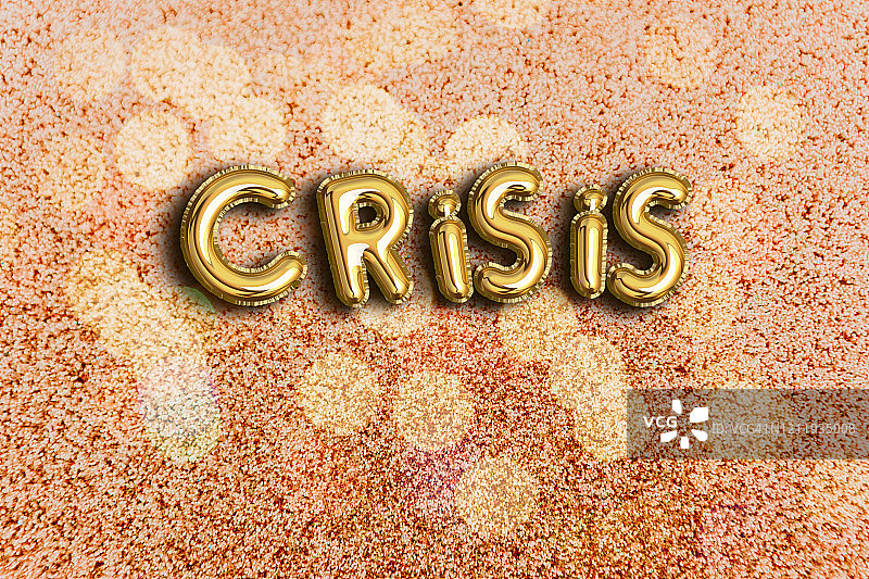 气球上的危机文字图片素材