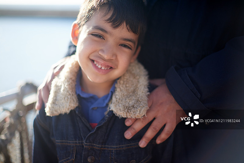 今天我和爸爸度过了美好的一天图片素材