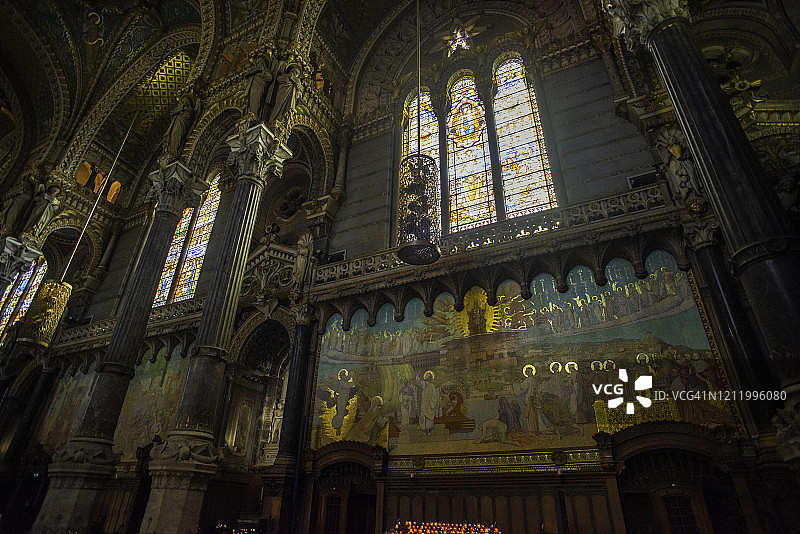 富维耶圣母大教堂内部图片素材