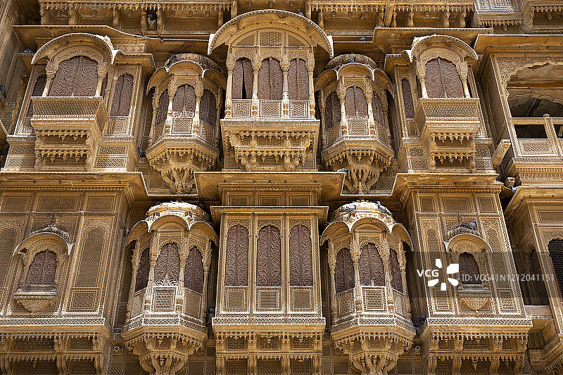印度拉贾斯坦邦杰伊瑟尔梅尔的帕特旺宅邸图片素材