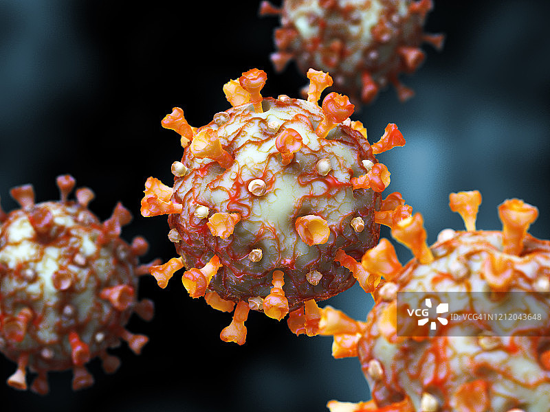 新冠病毒细胞颜色图片素材