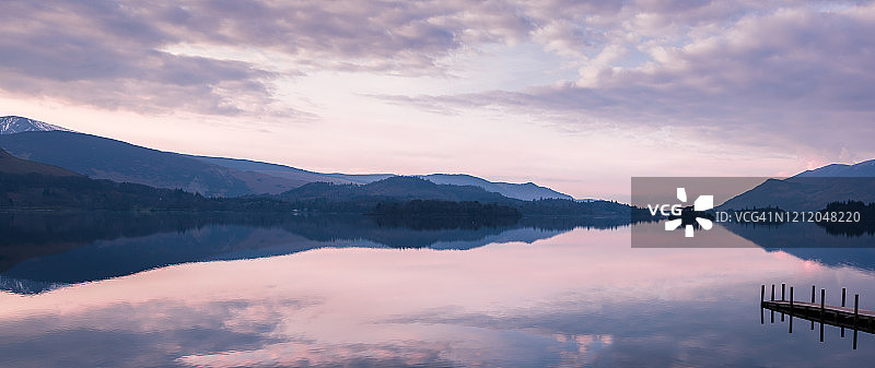 德温特湖的黄昏图片素材
