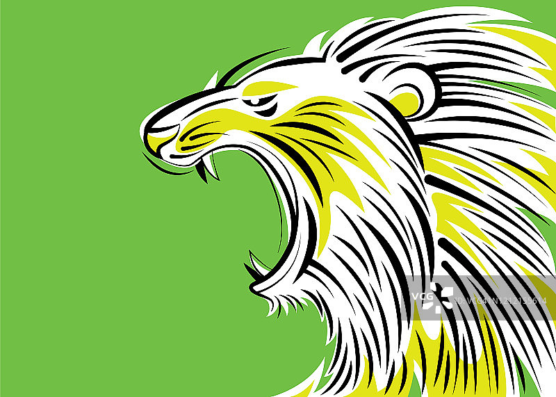 愤怒的狮子吼叫图片素材