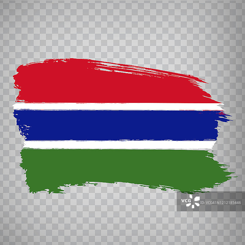 冈比亚共和国笔刷国旗图片素材