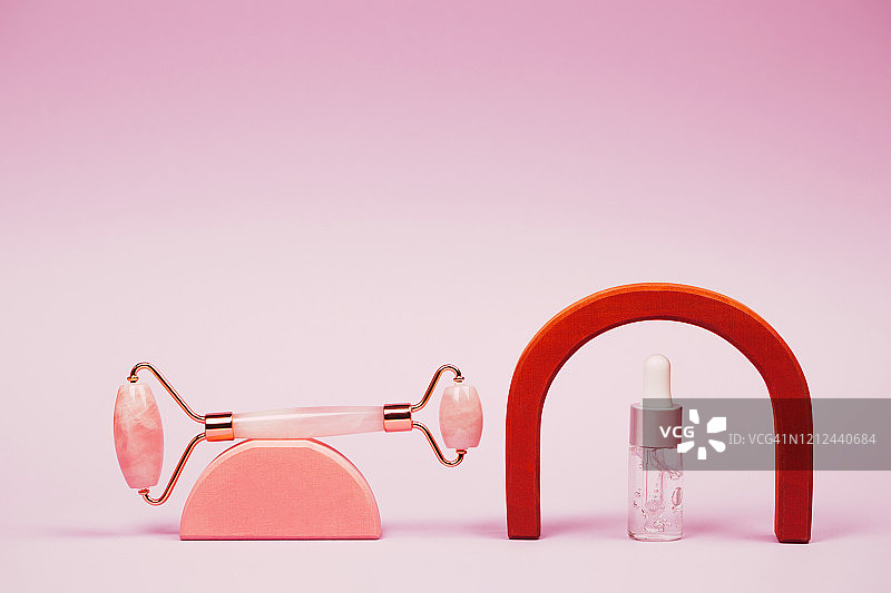 透明质酸和面部滚轮图片素材