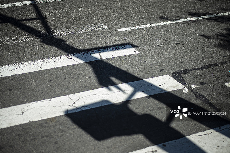 纽约人行横道阴影图片素材