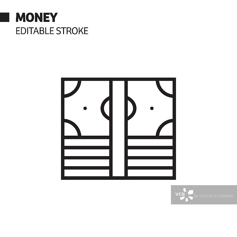 钱袋线性图标图片素材