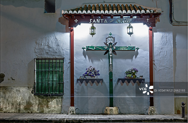 西班牙阿尔马格罗街头夜景图片素材