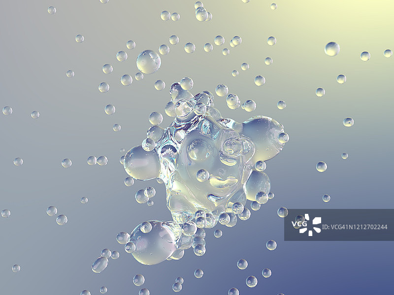 失重状态下的水滴图片素材