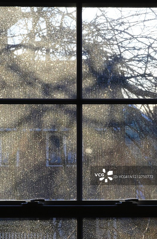 脏污的窗户玻璃图片素材