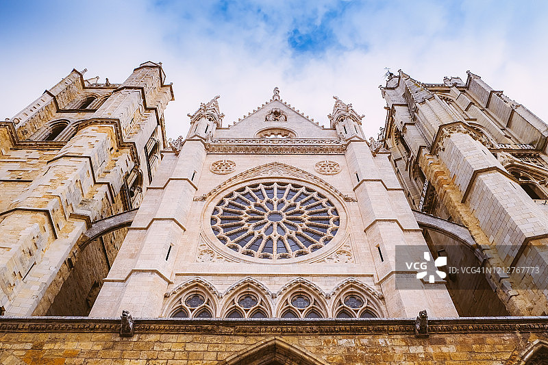 莱昂大教堂主立面图片素材
