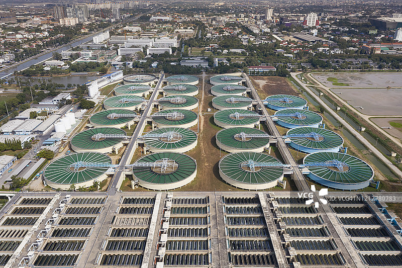 污水处理厂航拍图图片素材