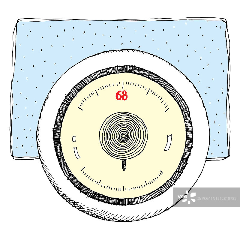 恒温器涂鸦图片素材