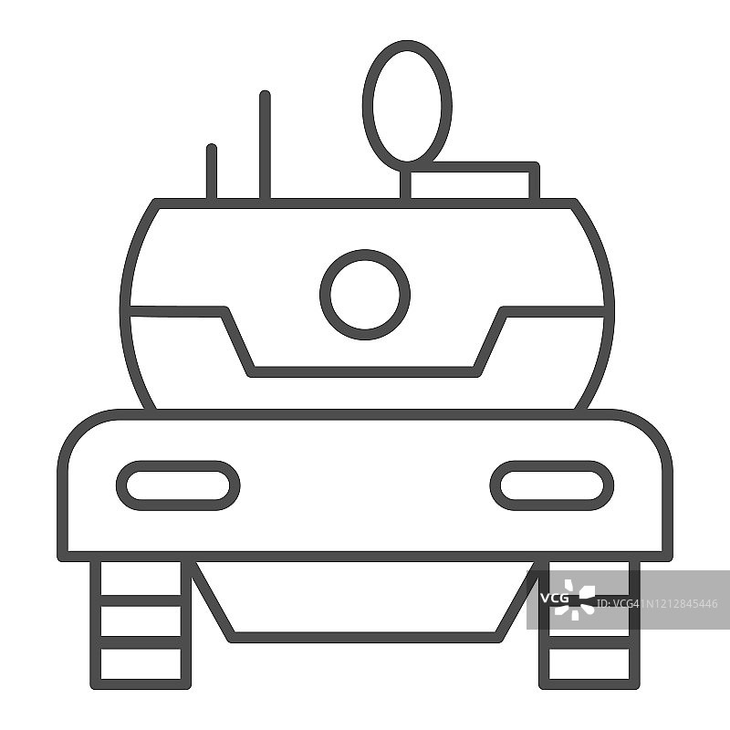现代坦克细线图标图片素材