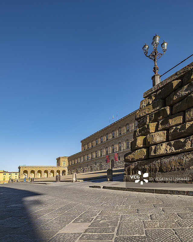 疫情期间的比蒂广场和比蒂宫图片素材