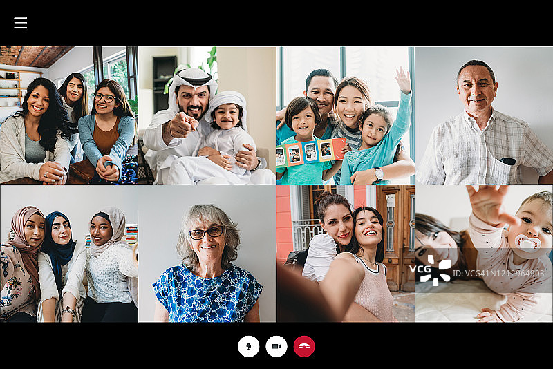 多人视频会议截图图片素材