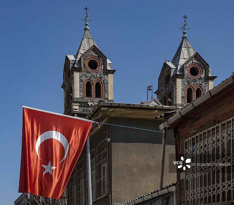 土耳其伊斯坦布尔，多拉普德雷街区希腊正教圣母福音教堂图片素材