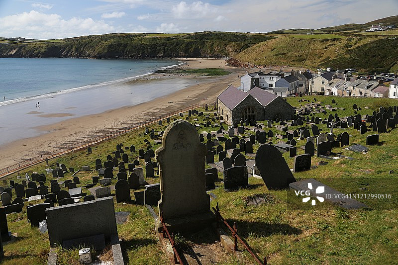 海湾墓地的坟墓图片素材